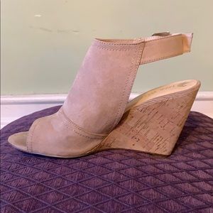 Nine west Suede wedged shoes with buckled strap